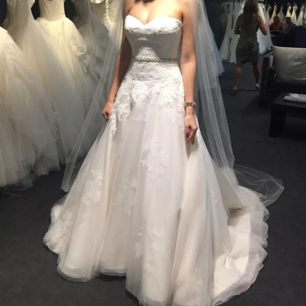 Anne Barge sweetheart dropped waist wedding gown